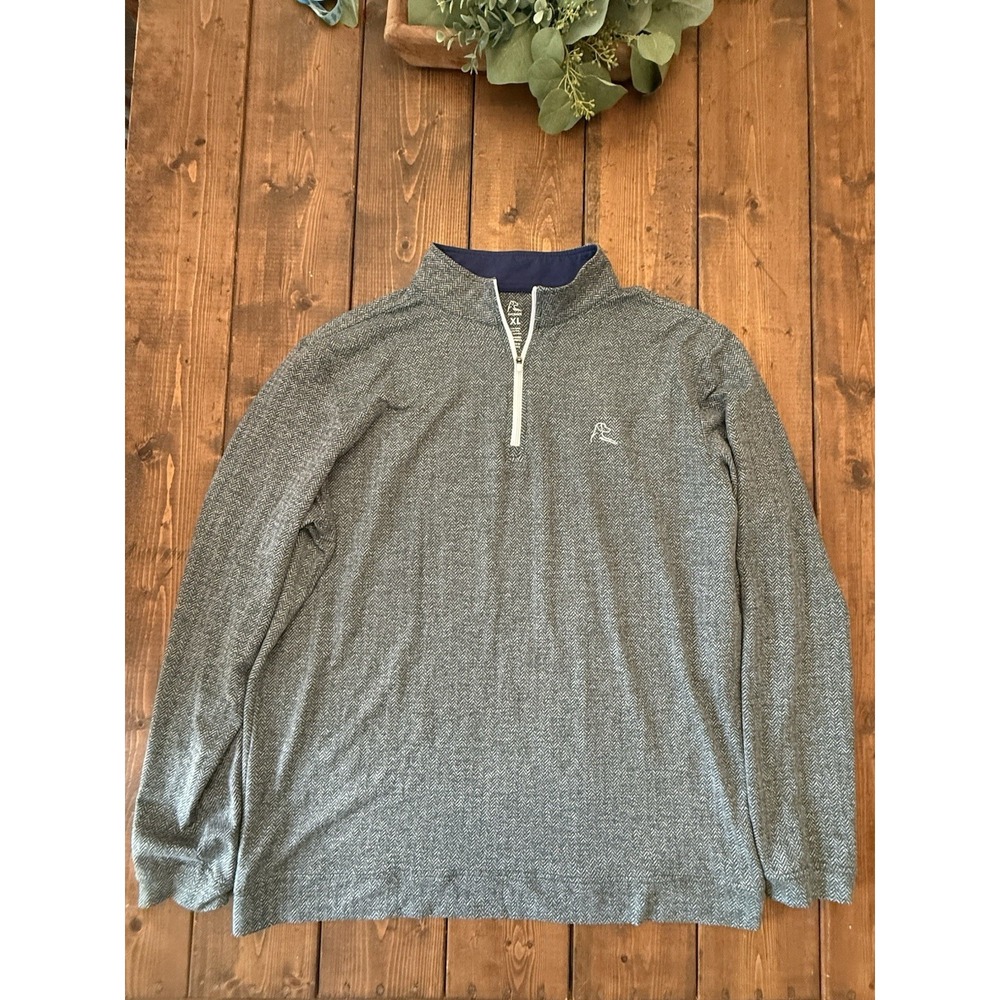 Rhoback Quarter Zip Pullover Herringbone Performance XL SKU 0190